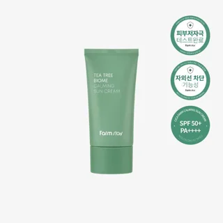 ضدآفتاب تسکین دهنده درخت چای فارم استی Farmstay Tea Tree Biome 50g (SPF50+/PA++++)