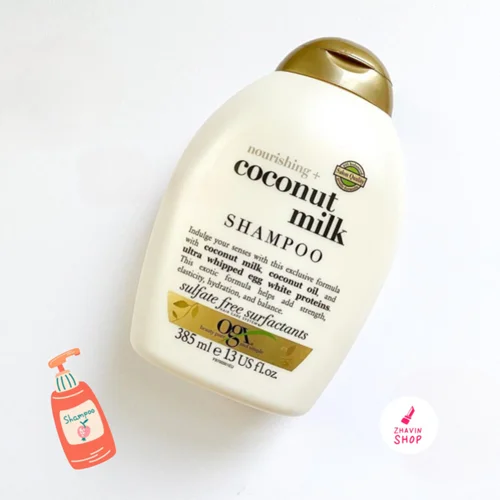 شامپو تغذیه کننده شیر نارگیل او جی ایکس OGX Nourishing Coconut Milk Shampoo 385 ml