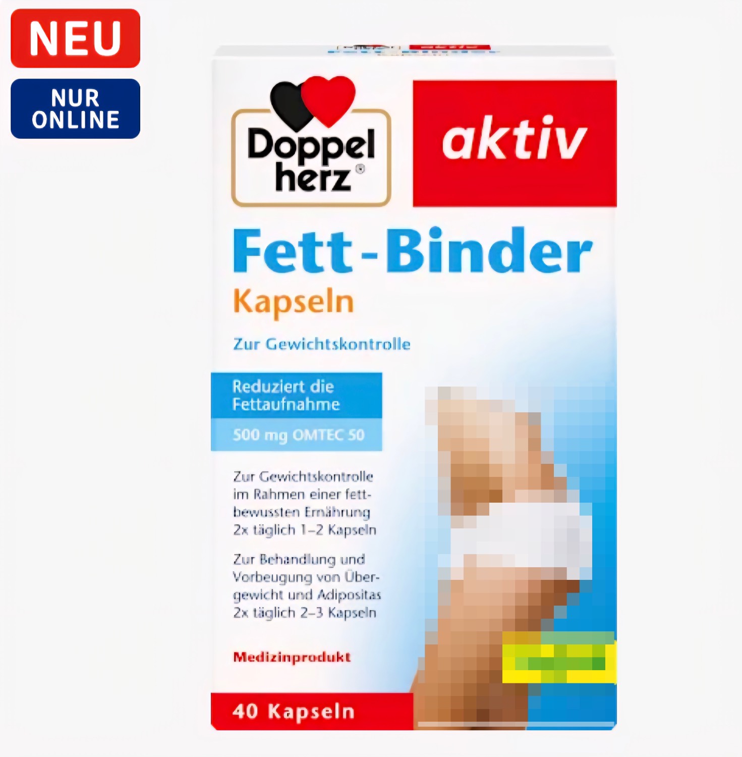 💊کپسول‌های لاغری چربی‌گیر، ۴۰ عددی Fett Binder Doppl herz