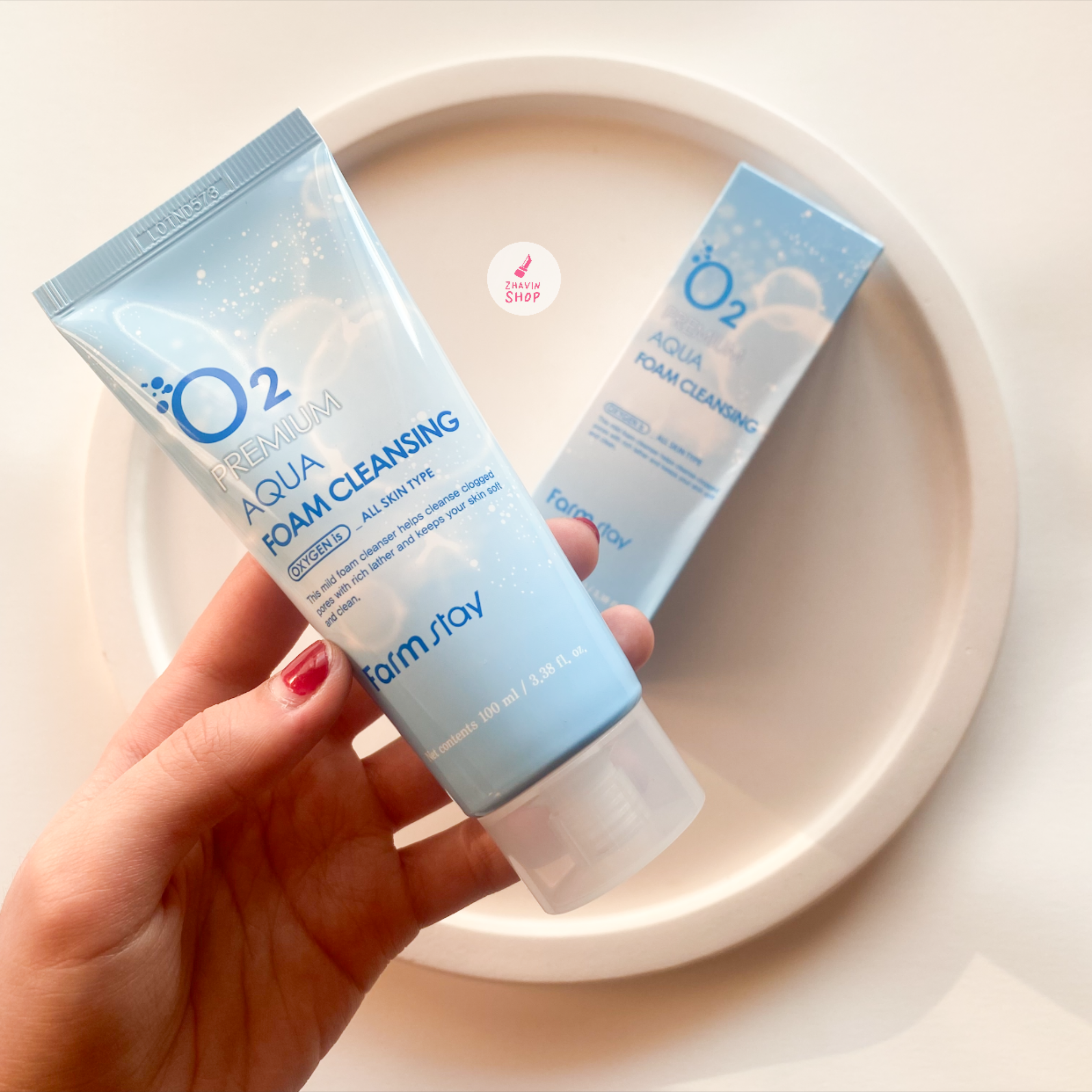 فوم اکسیژن فارم استی Farm Stay O2 Premium Aqua Foam Cleansin