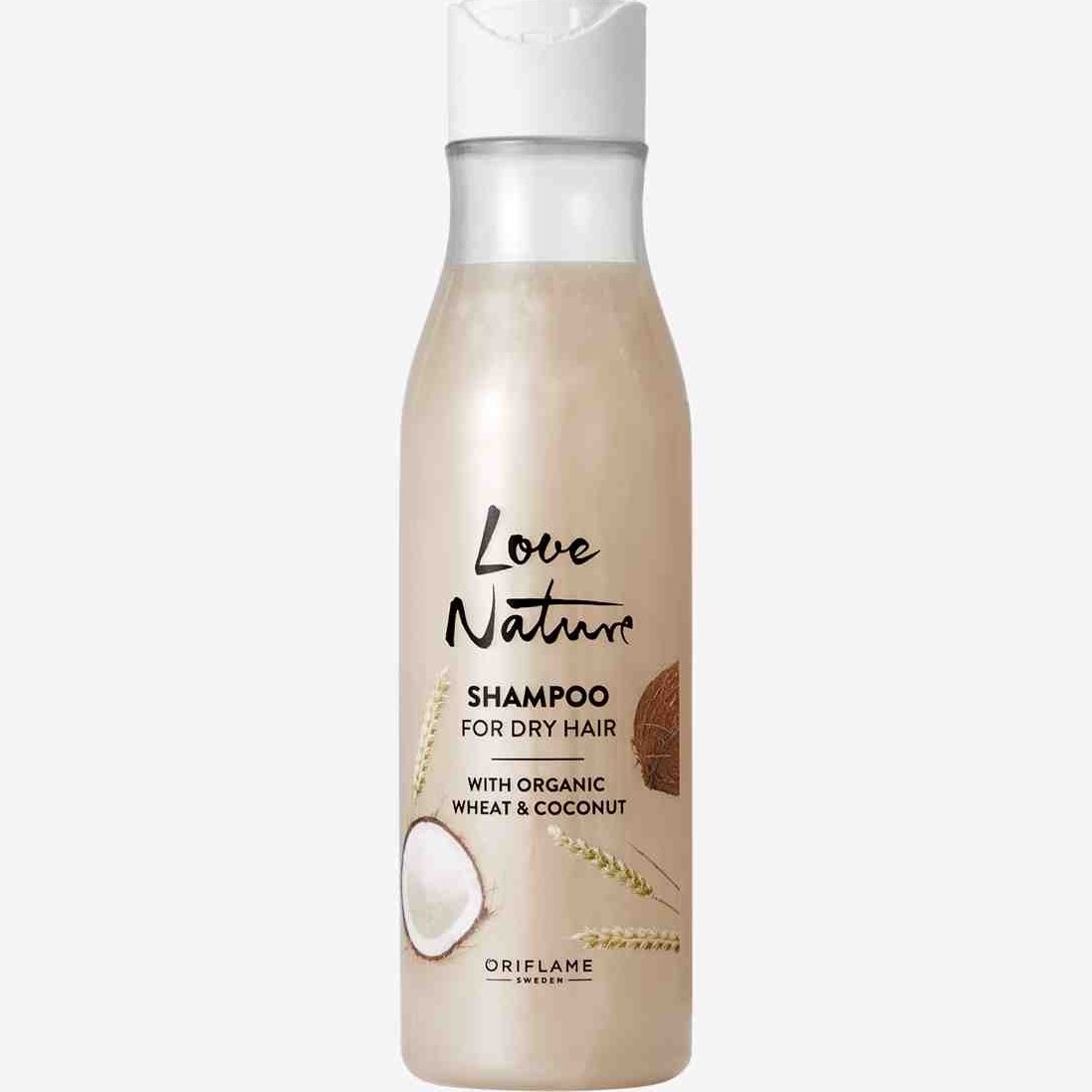 🥥 شامپو نارگیل و جو لاونیچر مخصوص موهای خشک🥥 LOVE NATURE Shampoo For Dry Hair with Organic Wheat & Coconut در دو حجم