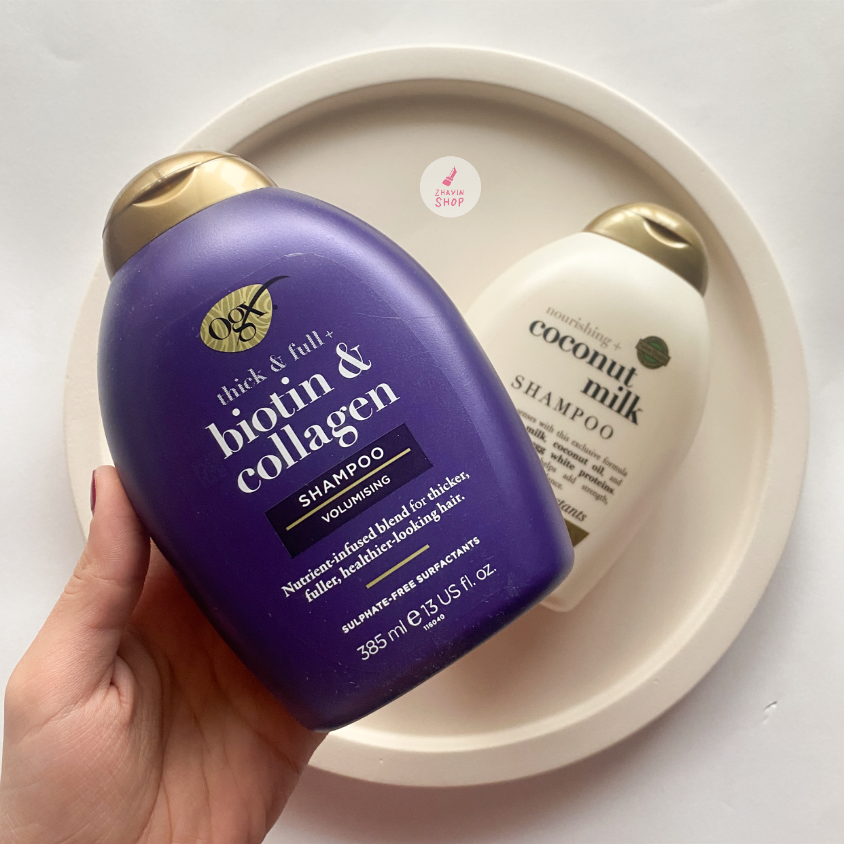 شامپو ضد ریزش و ضخیم کننده مو او جی ایکس OGX Thick & Full + Biotin & Collagen Shampoo