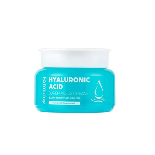 💦کرم سوپر آکوا هیالورونیک اسید مناسب انواع پوست فارم استی 100 میل FARMSTAY Hyaluronic Acid Super Aqua Cream